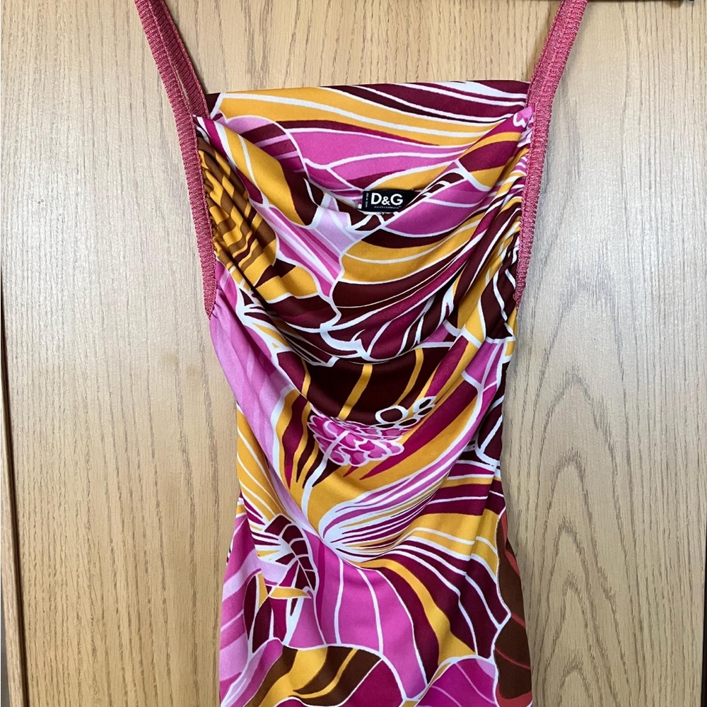 D&G Pink & Yellow Printed  Top